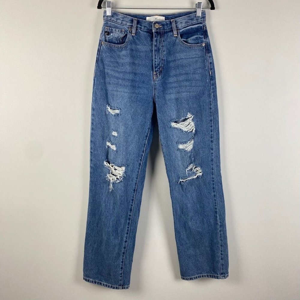 KanCan Jeans Womens 7/27 Stephanie Ultra High Rise 90's Boyfriend Baggy Denim